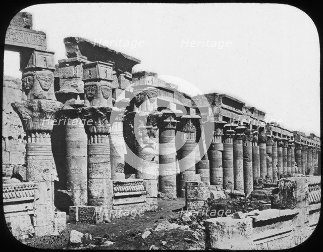 Colonnade, Philae Temple, Egypt, c1890. Artist: Newton & Co