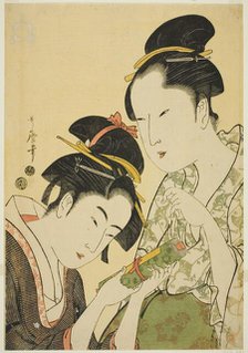 Okita and Ofuji, Japan, c. 1793/94. Creator: Kitagawa Utamaro.