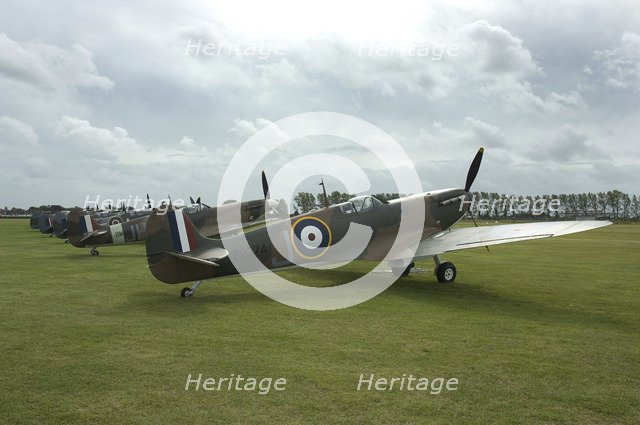2011 Goodwood Revival Meeting, row of Spitfire Aircraft Artist: Unknown.