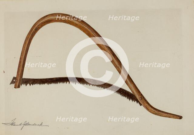 Saw, c. 1941. Creator: Frank Budash.