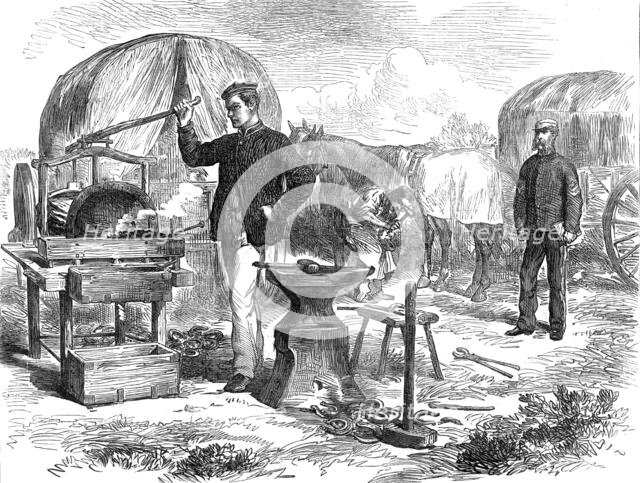 The Autumn Campaign: the forge, Army Service Corps., 1872. Creator: Unknown.