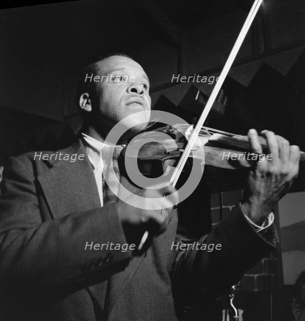 Portrait of Stuff Smith, Kelly's Stable, New York, N.Y., ca. Sept. 1946. Creator: William Paul Gottlieb.