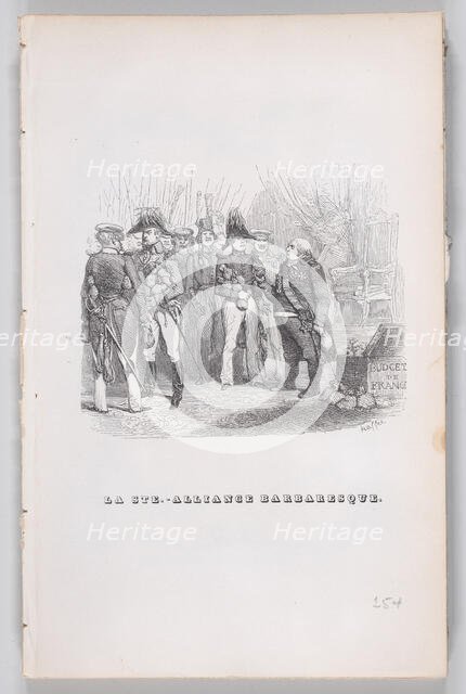 The Barbaric Holy Alliance from The Complete Works of Béranger, 1836. Creator: Auguste Raffet.