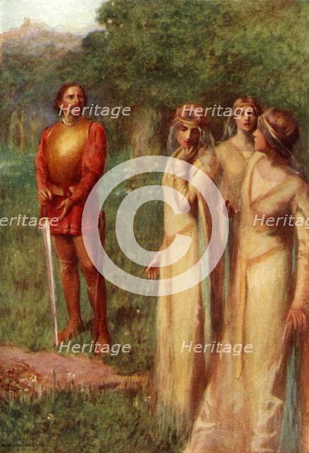 'Two of them looked meaningly at their companion', 1917. Creator: Unknown.