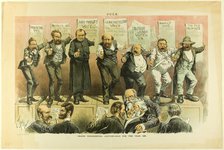 Grand Presidential Auction Sale, from Puck, 1888. Creator: Charles Jay Taylor.