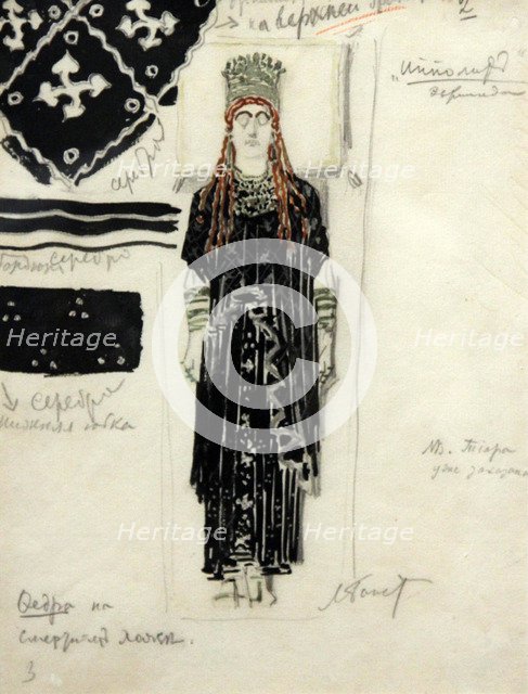 Phaedra. Costume design for the Ballet Hippolytus after Euripides, 1902.