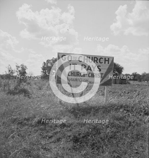 Georgia road sign, 1937. Creator: Dorothea Lange.