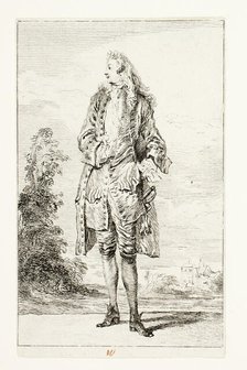 Gentleman, Hand in Vest, c. 1710. Creator: Jean-Antoine Watteau.