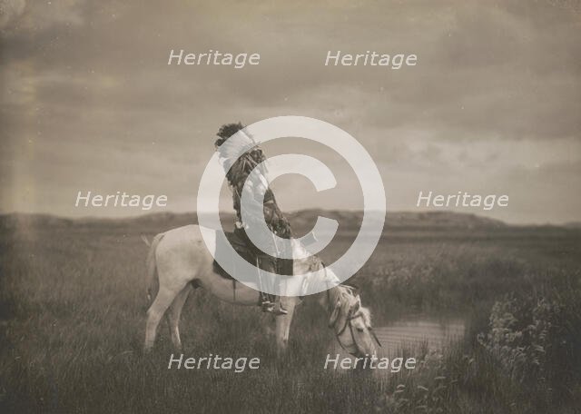 An oasis in the Badlands, c1905. Creator: Edward Sheriff Curtis.