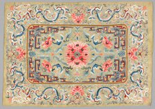 Embroidered Square, late 1800s. Creator: Unknown.