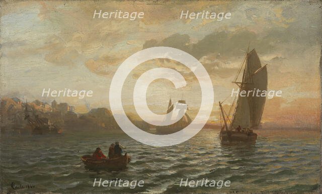 View from the Oslofjord, 1866. Creator: Hans Gude.