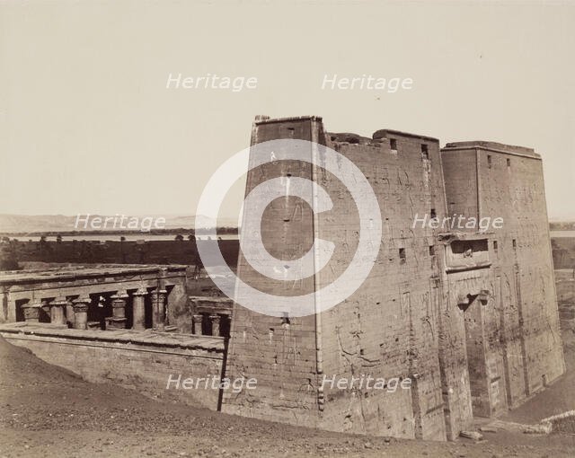 Temple of Edfu, 19th century. Creator: Anon.