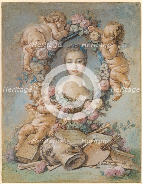 Portrait of the Marquise de Pompadour (1721-1764), 1754. Artist: Boucher, François (1703-1770)