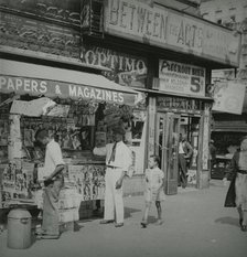 Harlem newspaper stand, 1939. Creator: Sid Grossman.