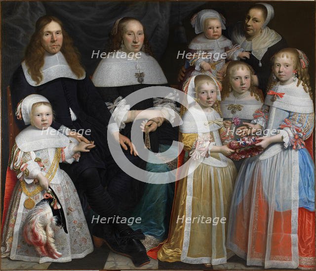 Meyndert Sonck with wife and children, 1662. Creator: Rotius, Jan Albertsz. (1624-1666).
