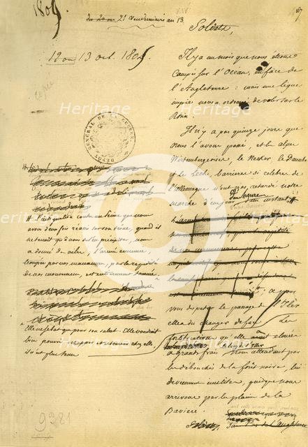 Proclamation to the army, 13 October 1805, (1921). Creator: Napoleon Bonaparte I.