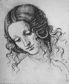'Study of a Woman's Head', c1480 (1945). Artist: Leonardo da Vinci.