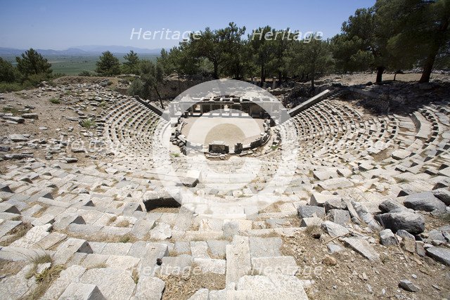 The theatre at Priene, Turkey. Artist: Samuel Magal