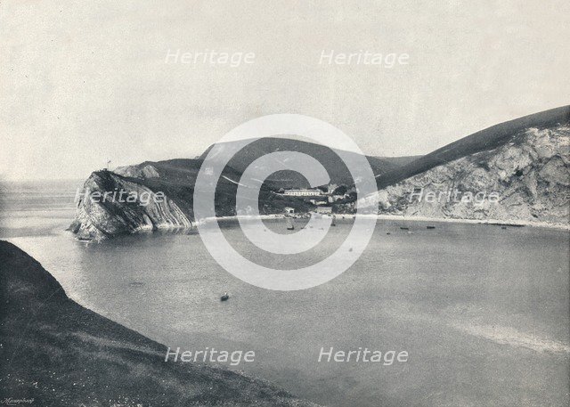 'Lulworth - Lulworth Cove and Village', 1895. Artist: Unknown.