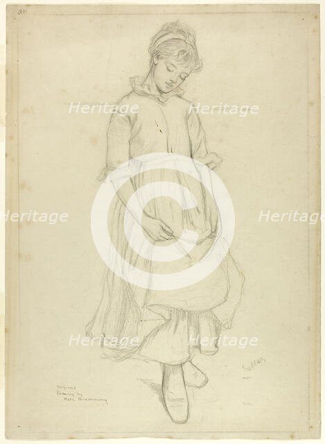 Standing Girl, c. 1870. Creator: Catherine Greenaway.