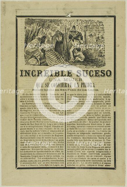 Incredible Event: Woman Turns to Stone, 1903. Creator: José Guadalupe Posada.
