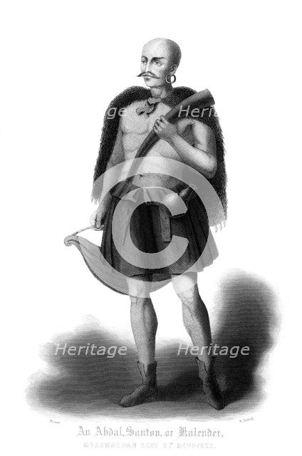 'An Abdal, Santon or Kalender, Mohammedan Sect of Devotees'.Artist: R Young