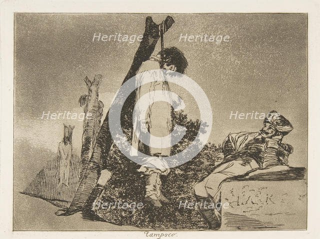 Plate 36 from 'The Disasters of War' (Los Desastres de La Guerra): 'Not [..., 1810 (published 1863). Creator: Francisco Goya.