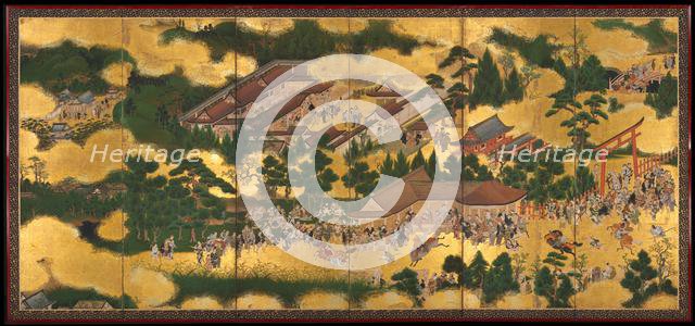 Horse Race at the Kamo Shrine, 1615-50. Creator: Tosa School (Japanese).