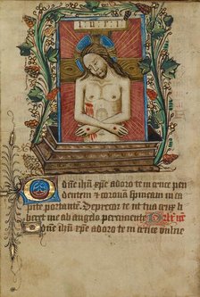 Christ as the Man of Sorrows; Illustrated Vita Christi..., about 1480-1490. Creator: Unknown.