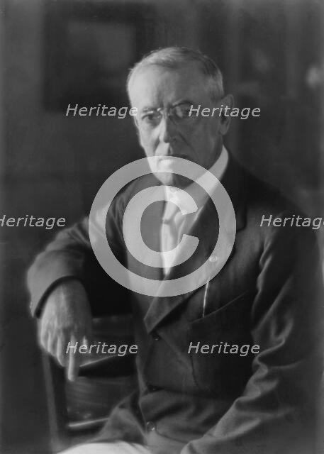 Wilson, Woodrow, President, portrait photograph, 1916. Creator: Arnold Genthe.