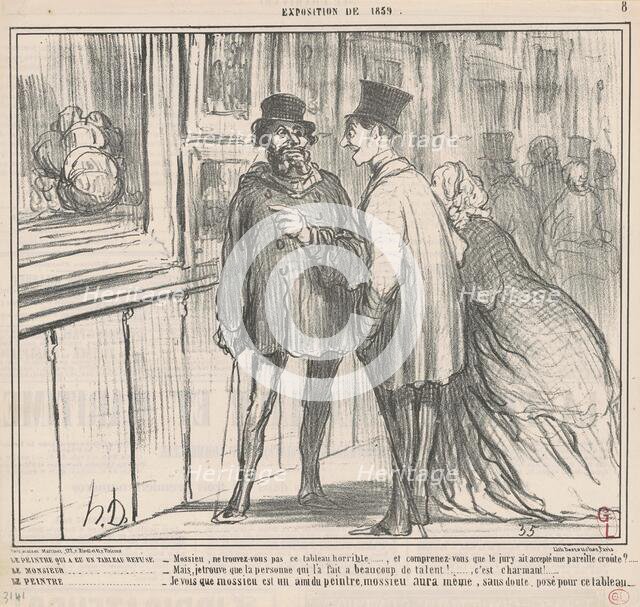 Le peintre qui a eu un tableau refusé ..., 19th century. Creator: Honore Daumier.