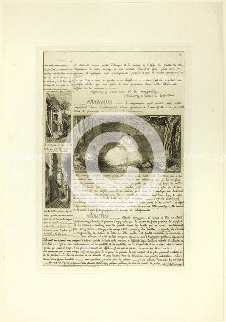Page Four, from Letter on the Elements of Etching, 1864. Creator: Adolphe Martial Potemont.