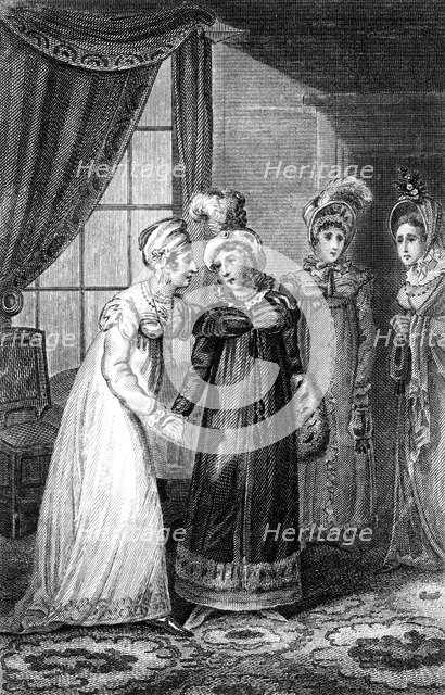 'The Last Interview between Her Majesty and Princess Charlotte', 1820.Artist: J Chapman
