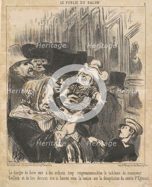 Le danger de faire voir a des enfants ..., 19th century. Creator: Honore Daumier.