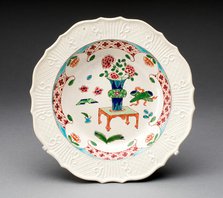 Plate, Staffordshire, 1760/69. Creator: Staffordshire Potteries.