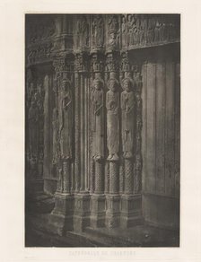 Planche XIII ? Cathédrale de Chartres, Statues Colonnes de la Porte Centrale du Portail..., 1855. Creator: Charles Nègre.