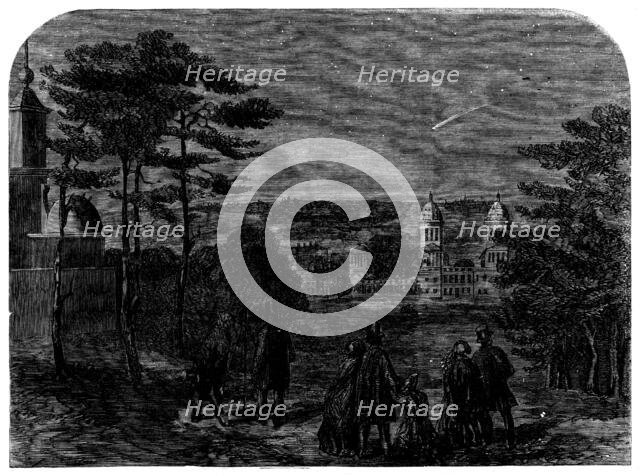 Donati's Comet, as seen from Greenwich Park, Sept. 17, 7.30p.m., 1858. Creator: Unknown.