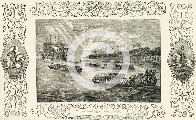 'Troops landing at Point Isabel', 1849. Creator: Unknown.