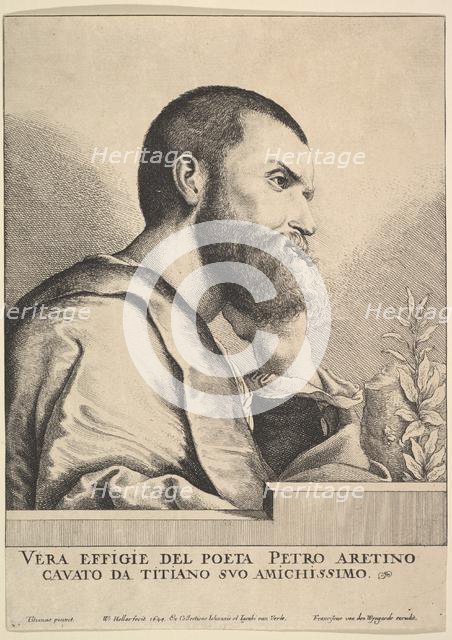 Pietro Aretino, 1649. Creator: Wenceslaus Hollar.