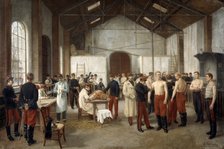 'Vaccination at the Val de Grace Hospital in Paris', c1900.  Artist: Alfred Touchemolin