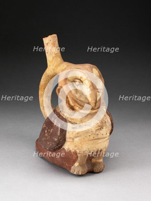 Handle Spout Vessel in the Form of an Anthropomorphic Owl with Clasped Hands, 100 B.C./A.D. 500. Creator: Unknown.