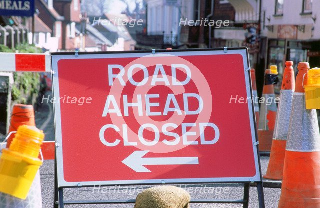 Roadworks 2001,Lyndhurst in Hampshire. Artist: Unknown.