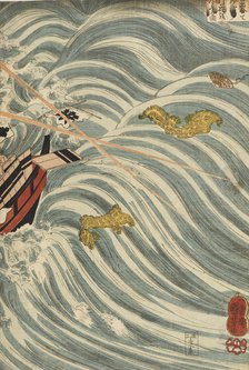 The Taira Ghosts Attacking Yoshitsune’s Ship, 1843-1845. Artist: Utagawa Kuniyoshi.