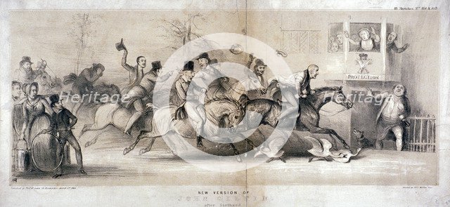 'New version of John Gilpin, after Stothard', 1846. Artist: Anon