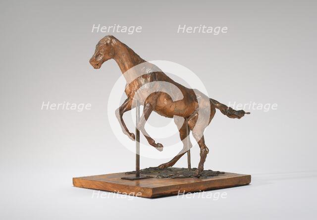 Horse Balking (Horse Clearing an Obstacle), late 1880s. Creator: Edgar Degas.