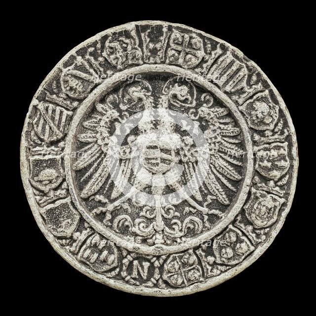 Coats of Arms around Double-headed Eagle [reverse], 1521. Creator: Albrecht Durer.