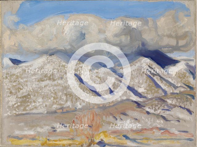 Taos Mountains Shrouded in Clouds, 1924. Creator: Akseli Gallen-Kallela.