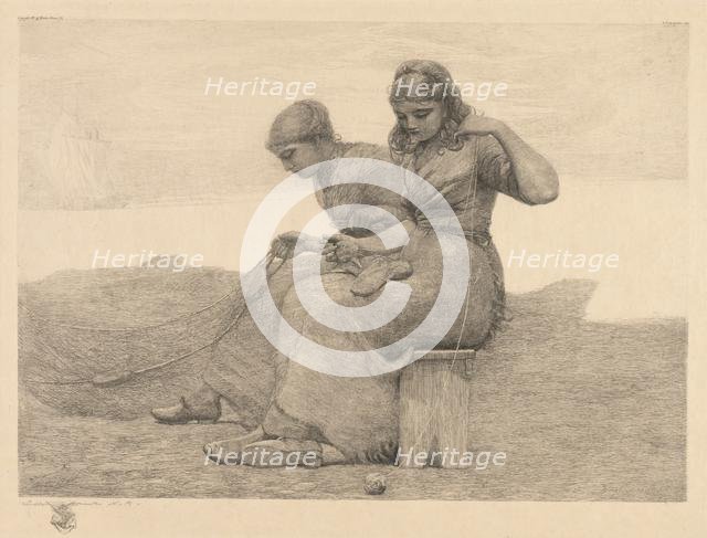 Mending the Tears, 1888. Creator: Winslow Homer (American, 1836-1910).