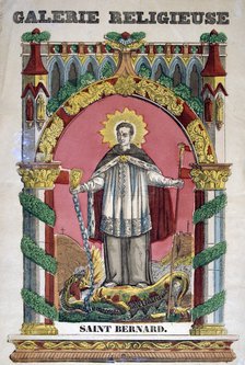 St Bernard of Clairvaux, 19th century. Artist: Anon