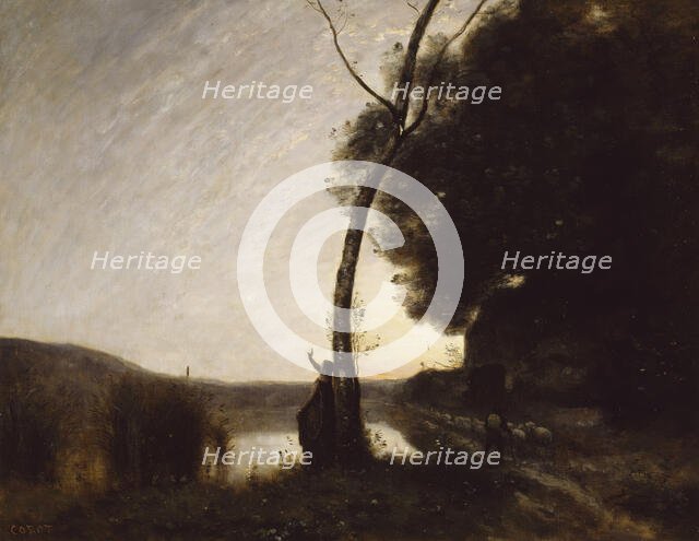 The Evening Star, 1864. Creator: Jean-Baptiste-Camille Corot.